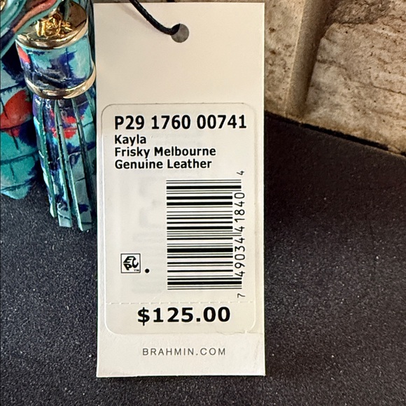 Brahmin Kayle in Frisky Melbourne Colorful Crocodile Embossed Clutch - Picture 2 of 6